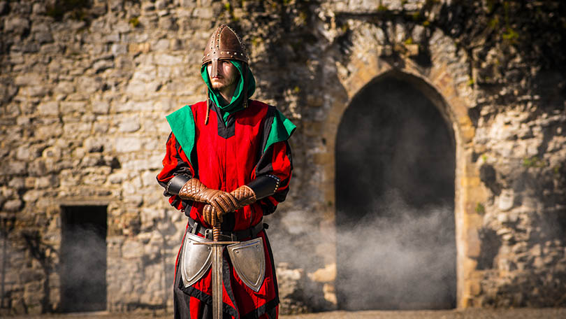 Medieval knight at King John's Castle Limerick